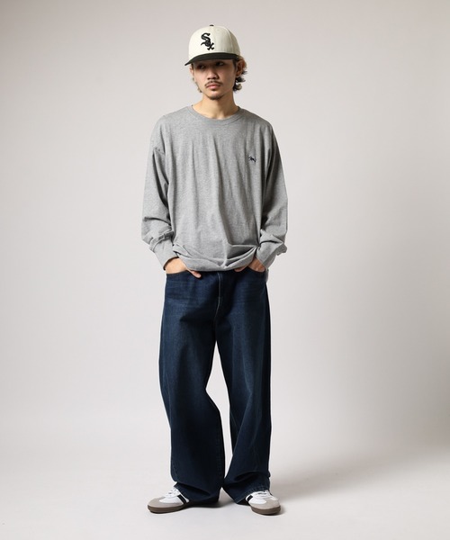 POLOCHAMPS（ポロチャンプス）の「POLOCHAMPS ロングスリーブTシャツ ロンT（Tシャツ/カットソー・メンズ・ブラック/オフホワイト/杢グレー/ダークグリーン/ネイビー/チャコール・M/L/XL）」の16枚目の写真