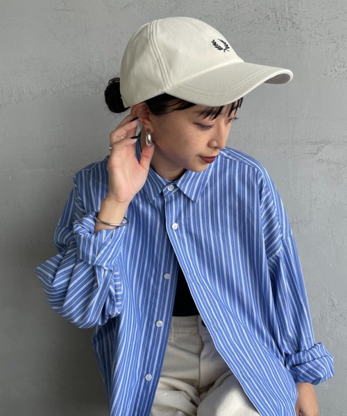 FRED PERRY（フレッドペリー）の「[FRED PERRY/フレッドペリー] ワンポイントロゴ刺繍キャップ（キャップ・レディース・ブラック/ナチュラル/ネイビー・ONE SIZE）」の12枚目の写真