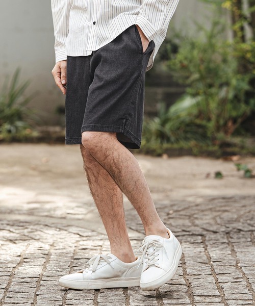 CAMBIO(カンビオ)の「mp14438- Chambray short Pants ショートパンツ(S61426cmb)(その他パンツ・メンズ・ネイビー/ブラック・L/M/S)」の8枚目の写真