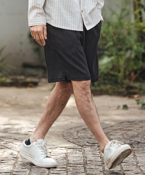 CAMBIO(カンビオ)の「mp14438- Chambray short Pants ショートパンツ(S61426cmb)(その他パンツ・メンズ・ネイビー/ブラック・L/M/S)」の10枚目の写真