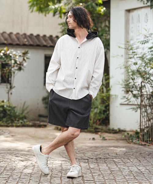 CAMBIO(カンビオ)の「mp14438- Chambray short Pants ショートパンツ(S61426cmb)(その他パンツ・メンズ・ネイビー/ブラック・L/M/S)」の11枚目の写真