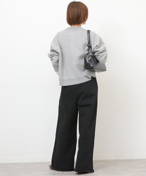 JOURNAL STANDARD relume（ジャーナルスタンダード　レリューム）の「《WEB限定追加》タックワイドイージースウェットパンツ（スウェットパンツ・レディース・ブラック/チャコールグレー・FREE）」の5枚目の写真