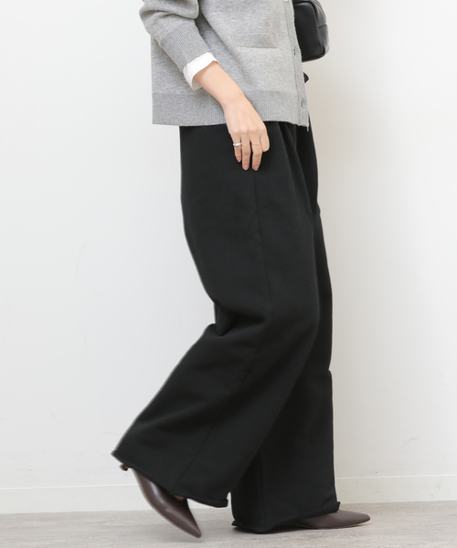JOURNAL STANDARD relume（ジャーナルスタンダード　レリューム）の「《WEB限定追加》タックワイドイージースウェットパンツ（スウェットパンツ・レディース・ブラック/チャコールグレー・FREE）」の9枚目の写真