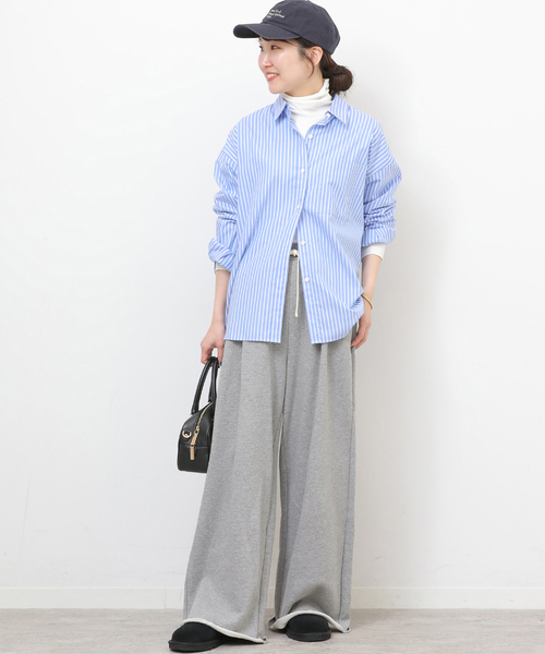 JOURNAL STANDARD relume（ジャーナルスタンダード　レリューム）の「《WEB限定追加》タックワイドイージースウェットパンツ（スウェットパンツ・レディース・ブラック/チャコールグレー・FREE）」の18枚目の写真