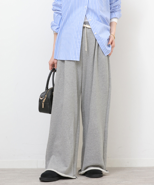 JOURNAL STANDARD relume（ジャーナルスタンダード　レリューム）の「《WEB限定追加》タックワイドイージースウェットパンツ（スウェットパンツ・レディース・ブラック/チャコールグレー・FREE）」の21枚目の写真