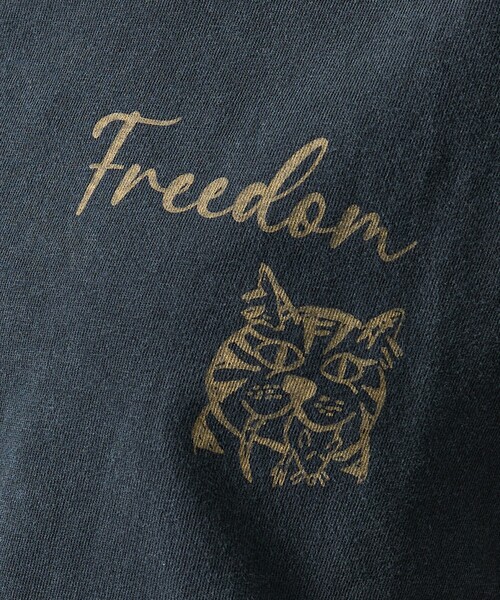 REMI RELIEF（レミレリーフ）の「【REMI RELIEF / レミ レリーフ】  HARD SP加工 20/- 天竺 レギュラーTシャツ（FREEDOM）バックプリント/RN30389147／ユニセックス（Tシャツ/カットソー・メンズ・オフホワイト/ブラック・M/L/XL）」の14枚目の写真