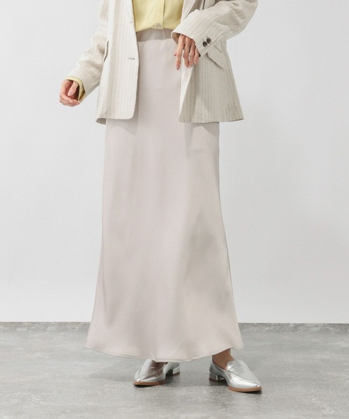 GLOBAL WORK(グローバルワーク)の「※サテンストレッチフレアスカート/634549(スカート・レディース・ダークブラウン/グレー系その他/チャコールグレー/その他・SHORT/REGULAR)」の10枚目の写真