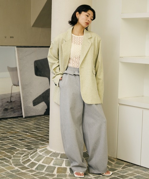 AIC.(エーアイシー)の「フリルデザインスウェットバレルパンツ(スウェットパンツ・レディース・ライトグレー/グレー・FREE)」の20枚目の写真