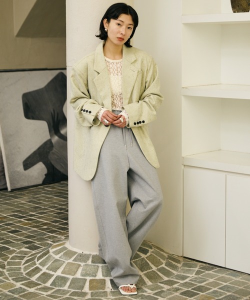 AIC.(エーアイシー)の「フリルデザインスウェットバレルパンツ(スウェットパンツ・レディース・ライトグレー/グレー・FREE)」の22枚目の写真