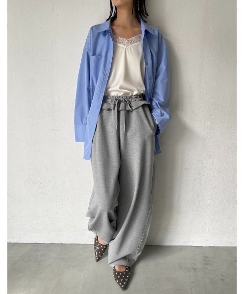 AIC.(エーアイシー)の「フリルデザインスウェットバレルパンツ(スウェットパンツ・レディース・ライトグレー/グレー・FREE)」の10枚目の写真