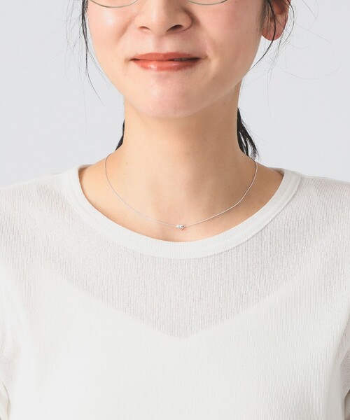 Ray BEAMS（レイビームス）の「バックスリット カーブ ヘムTシャツ（Tシャツ/カットソー・レディース・ブラウン/ブルー/オフホワイト・ONE SIZE）」の5枚目の写真