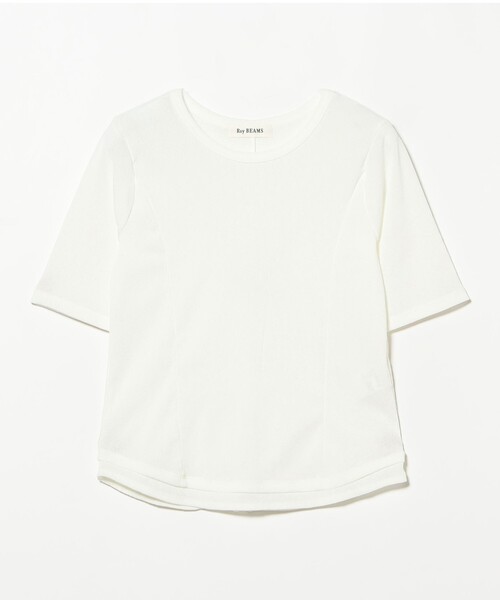 Ray BEAMS(レイビームス)の「バックスリット カーブ ヘムTシャツ(Tシャツ/カットソー・レディース・ブラウン/ブルー/オフホワイト・ONE SIZE)」の22枚目の写真