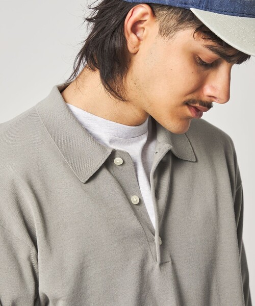 Steven Alan（スティーブンアラン）の「＜Steven Alan＞ ハイツイスト  3B ニットポロシャツ NARROW（ニット/セーター・メンズ・ブラック/その他1/ライトグレー・XL/L/M/S）」の15枚目の写真