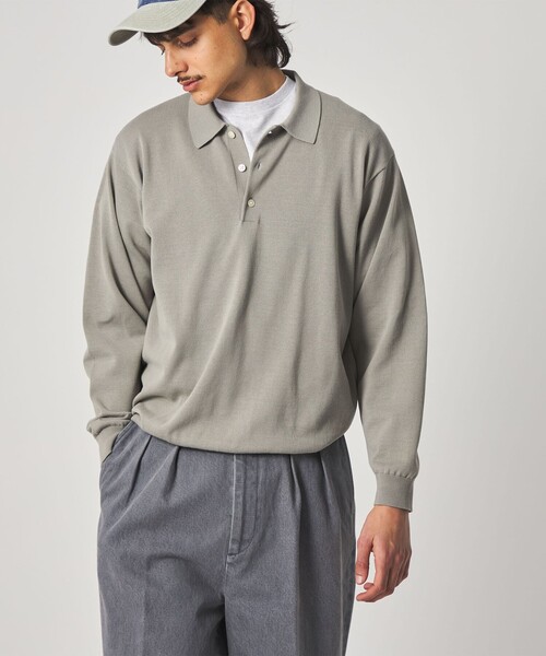 Steven Alan（スティーブンアラン）の「＜Steven Alan＞ ハイツイスト  3B ニットポロシャツ NARROW（ニット/セーター・メンズ・ブラック/その他1/ライトグレー・XL/L/M/S）」の17枚目の写真
