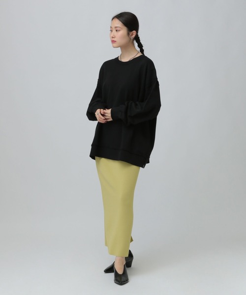 LEPSIM（レプシィム）の「裏毛サイドZIPプルオーバー　639475（スウェット・レディース・ライトグレー/オフホワイト/イエロー/ブラック・FREE）」の12枚目の写真