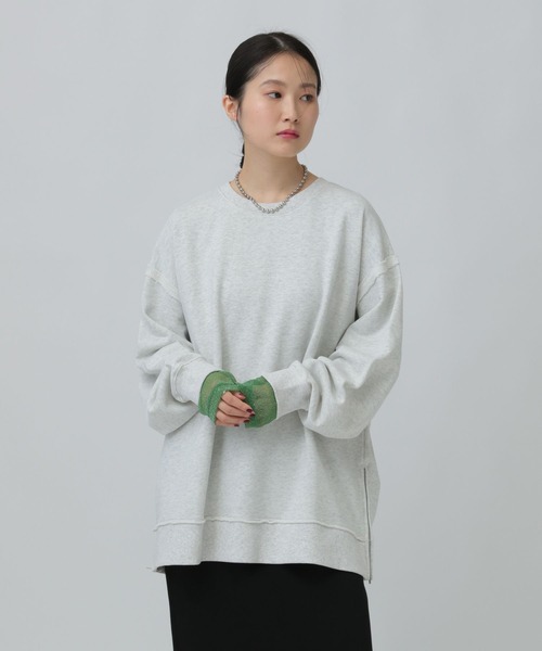 LEPSIM（レプシィム）の「裏毛サイドZIPプルオーバー　639475（スウェット・レディース・ライトグレー/オフホワイト/イエロー/ブラック・FREE）」の13枚目の写真