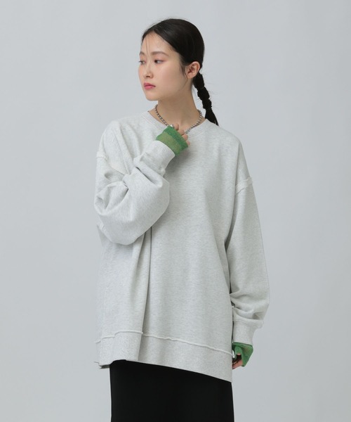 LEPSIM（レプシィム）の「裏毛サイドZIPプルオーバー　639475（スウェット・レディース・ライトグレー/オフホワイト/イエロー/ブラック・FREE）」の14枚目の写真