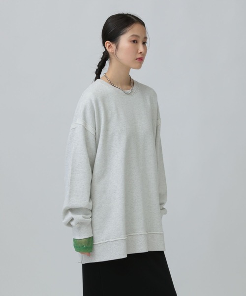 LEPSIM（レプシィム）の「裏毛サイドZIPプルオーバー　639475（スウェット・レディース・ライトグレー/オフホワイト/イエロー/ブラック・FREE）」の15枚目の写真