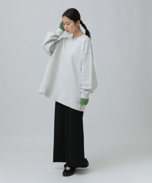 LEPSIM（レプシィム）の「裏毛サイドZIPプルオーバー　639475（スウェット・レディース・ライトグレー/オフホワイト/イエロー/ブラック・FREE）」の18枚目の写真