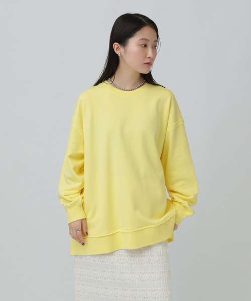 LEPSIM（レプシィム）の「裏毛サイドZIPプルオーバー　639475（スウェット・レディース・ライトグレー/オフホワイト/イエロー/ブラック・FREE）」の20枚目の写真