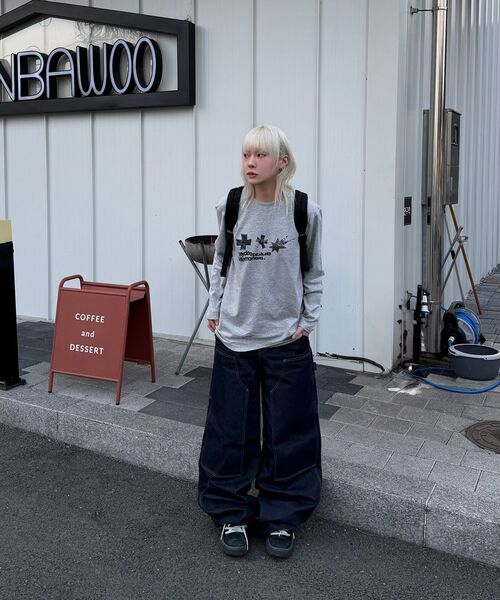 mydeepbluememories(マイディープブルーメモリーズ)の「SYMBOL GRAPHIC LONG SLEEVE(GREY)(Tシャツ/カットソー・レディース・グレー・LARGE/SMALL)」の7枚目の写真