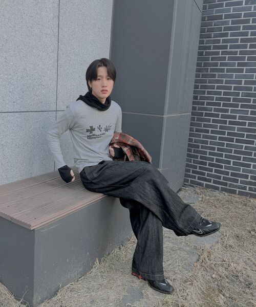 mydeepbluememories(マイディープブルーメモリーズ)の「SYMBOL GRAPHIC LONG SLEEVE(GREY)(Tシャツ/カットソー・レディース・グレー・LARGE/SMALL)」の9枚目の写真