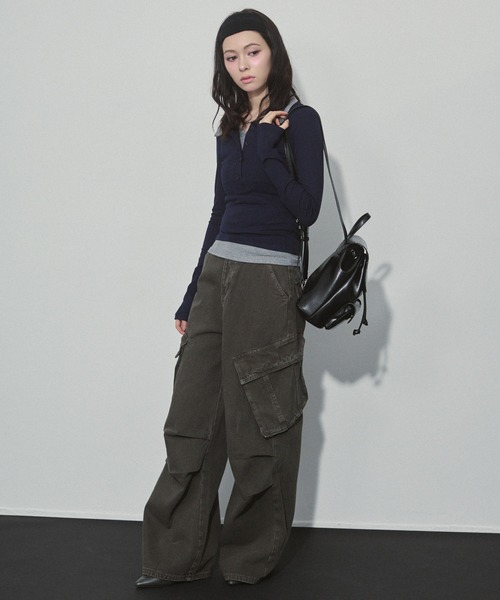 ENVYM（アンビー）の「スタッズ ミニ リュック（バックパック/リュック・レディース・ブラック/モカ・FREE）」の15枚目の写真