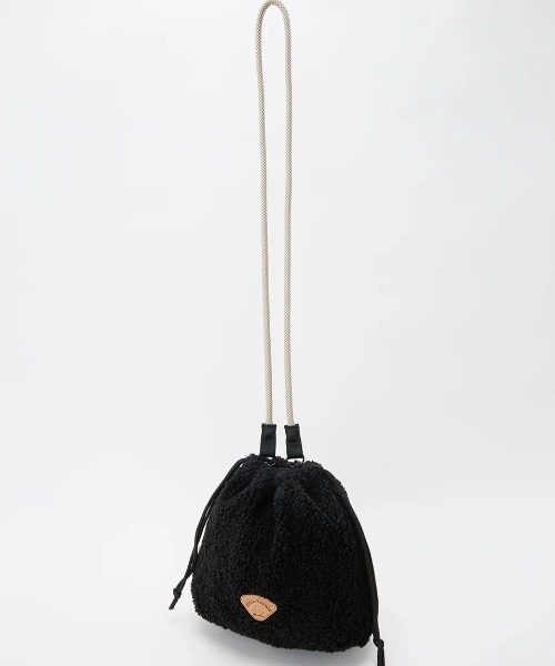 BILLABONG（ビラボン）の「【BILLABONG/ビラボン】BOA SHOULDER BAG/もこもこボア巾着(きんちゃく)バッグ（ショルダーバッグ・レディース・ブラック/レオパード・FREE）」の14枚目の写真