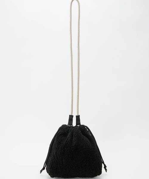 BILLABONG（ビラボン）の「【BILLABONG/ビラボン】BOA SHOULDER BAG/もこもこボア巾着(きんちゃく)バッグ（ショルダーバッグ・レディース・ブラック/レオパード・FREE）」の12枚目の写真
