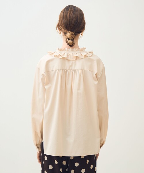 TOMORROWLAND collection（トゥモローランドコレクション）の「ライトモールスキン ラッフルブラウス（シャツ/ブラウス・レディース・ピンク/ブラウン/ライトベージュ・36）」の7枚目の写真