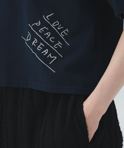BEAMS HEART(ビームスハート)の「ロゴ 刺繍 Tシャツ(Tシャツ/カットソー・レディース・ネイビー/グリーン/オフホワイト・FREE)」の10枚目の写真