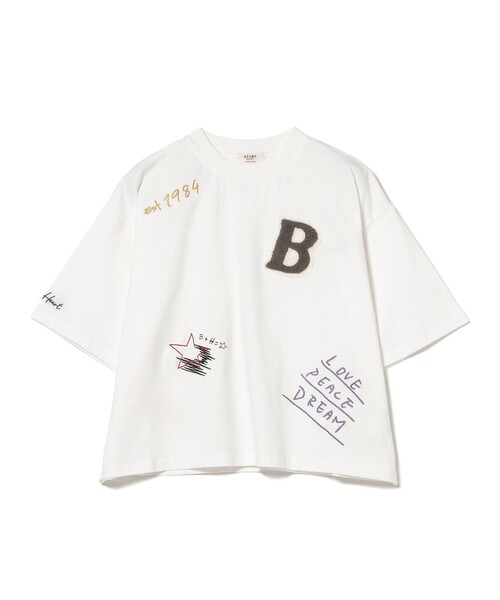 BEAMS HEART(ビームスハート)の「ロゴ 刺繍 Tシャツ(Tシャツ/カットソー・レディース・ネイビー/グリーン/オフホワイト・FREE)」の11枚目の写真