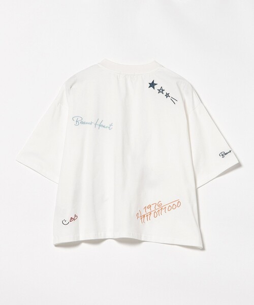 BEAMS HEART(ビームスハート)の「ロゴ 刺繍 Tシャツ(Tシャツ/カットソー・レディース・ネイビー/グリーン/オフホワイト・FREE)」の12枚目の写真