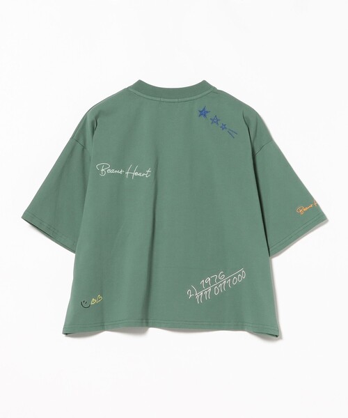 BEAMS HEART(ビームスハート)の「ロゴ 刺繍 Tシャツ(Tシャツ/カットソー・レディース・ネイビー/グリーン/オフホワイト・FREE)」の17枚目の写真