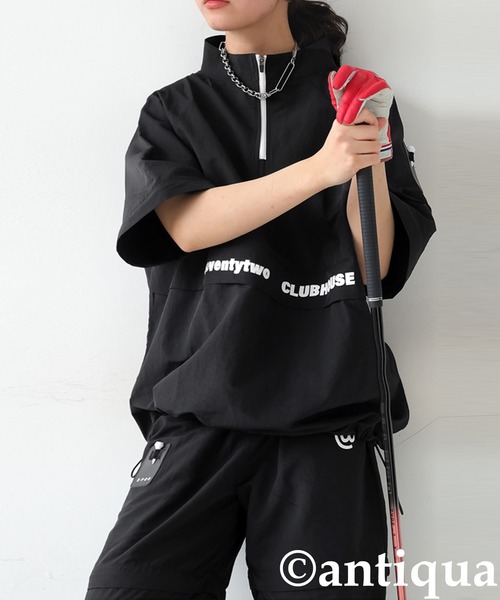 antiqua(アンティカ)の「【STCH】 スタンドネック 2WAY トップス(その他トップス・レディース・ブルー/カーキ/ブラック・ML/LXL)」の4枚目の写真