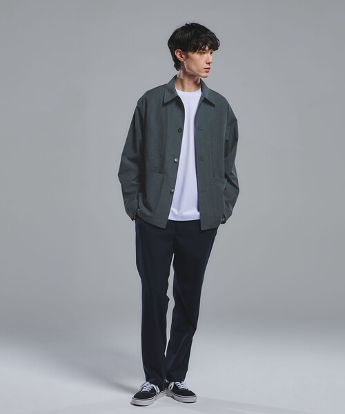 green label relaxing（グリーンレーベルリラクシング）の「テック カルゼ カバーオール ジャケット -ストレッチ-（カバーオール・メンズ・ダークグレー/ネイビー/オリーブ・XL/L/M/S）」の6枚目の写真