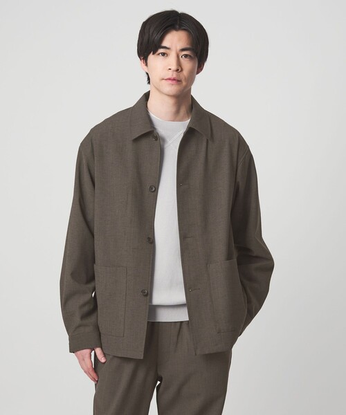 green label relaxing（グリーンレーベルリラクシング）の「テック カルゼ カバーオール ジャケット -ストレッチ-（カバーオール・メンズ・ダークグレー/ネイビー/オリーブ・XL/L/M/S）」の7枚目の写真