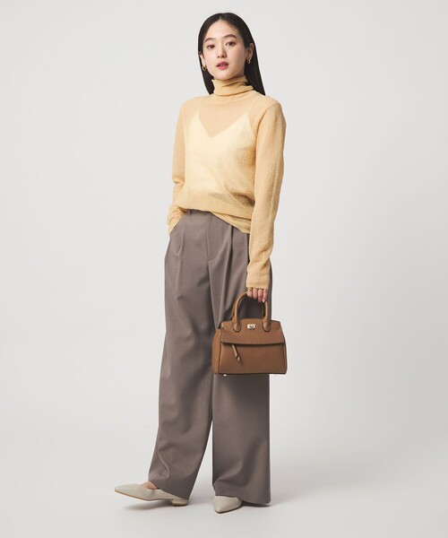 green label relaxing（グリーンレーベルリラクシング）の「2WAY 金具 ミニボストンバッグ（ボストンバッグ・レディース・ナチュラル/ブラック/ブラウン系・FREE）」の4枚目の写真