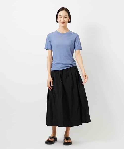 MICHEL KLEIN（ミッシェル・クラン）の「[セットアップ対応/コージーボトム]ライトギャザースカート（スカート・レディース・ブラック/カーキ・38）」の21枚目の写真
