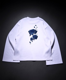 Ellno Loset | バックフラワー刺繍ポンチロンT(Tシャツ/カットソー)