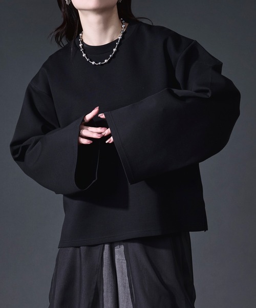 Ellno Loset(エルノロゼット)の「バックフラワー刺繍ポンチロンT(Tシャツ/カットソー・メンズ・ブラック/オフホワイト・LARGE/MEDIUM/SMALL)」の7枚目の写真