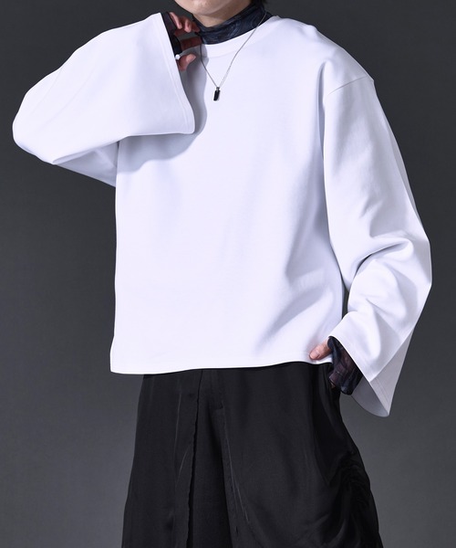 Ellno Loset(エルノロゼット)の「バックフラワー刺繍ポンチロンT(Tシャツ/カットソー・メンズ・ブラック/オフホワイト・LARGE/MEDIUM/SMALL)」の8枚目の写真