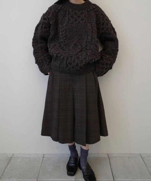 TODAYFUL（トゥデイフル）の「【TODAYFUL/トゥデイフル】Pattern Hand Knit/パターンハンドニット（ニット/セーター・レディース・キナリ/ブラウン・FREE）」の14枚目の写真
