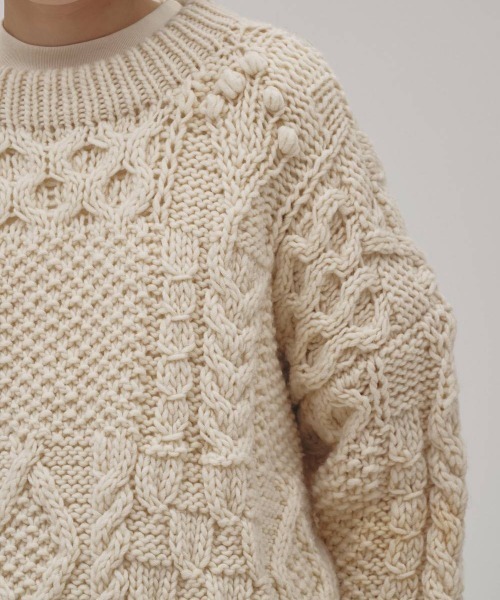 TODAYFUL（トゥデイフル）の「【TODAYFUL/トゥデイフル】Pattern Hand Knit/パターンハンドニット（ニット/セーター・レディース・キナリ/ブラウン・FREE）」の8枚目の写真
