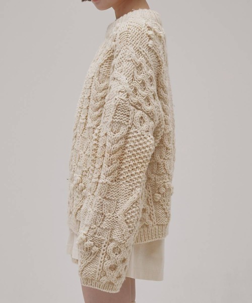 TODAYFUL（トゥデイフル）の「【TODAYFUL/トゥデイフル】Pattern Hand Knit/パターンハンドニット（ニット/セーター・レディース・キナリ/ブラウン・FREE）」の12枚目の写真