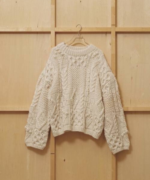 TODAYFUL（トゥデイフル）の「【TODAYFUL/トゥデイフル】Pattern Hand Knit/パターンハンドニット（ニット/セーター・レディース・キナリ/ブラウン・FREE）」の13枚目の写真