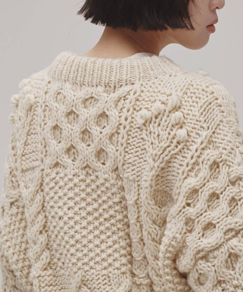 TODAYFUL（トゥデイフル）の「【TODAYFUL/トゥデイフル】Pattern Hand Knit/パターンハンドニット（ニット/セーター・レディース・キナリ/ブラウン・FREE）」の10枚目の写真