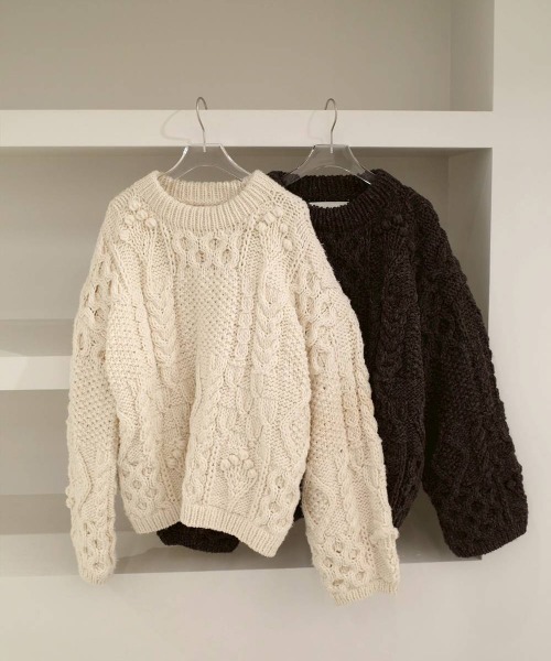 TODAYFUL（トゥデイフル）の「【TODAYFUL/トゥデイフル】Pattern Hand Knit/パターンハンドニット（ニット/セーター・レディース・キナリ/ブラウン・FREE）」の16枚目の写真