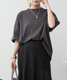 M-5L オーバーサイズ コットンパネルTシャツ 夏服