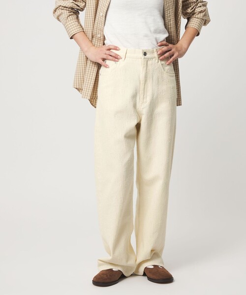 CITEN(シテン)の「<CITEN>ダメージデニムストレートパンツ オフホワイト(デニムパンツ・レディース・オフホワイト・L/M/S)」の2枚目の写真
